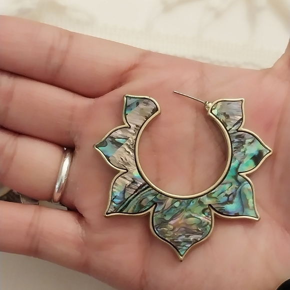 Abalone Shell Earrings - Picture 4 of 4